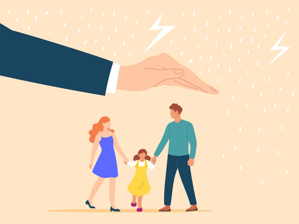 Life insurance to ensure that the family is financially supported