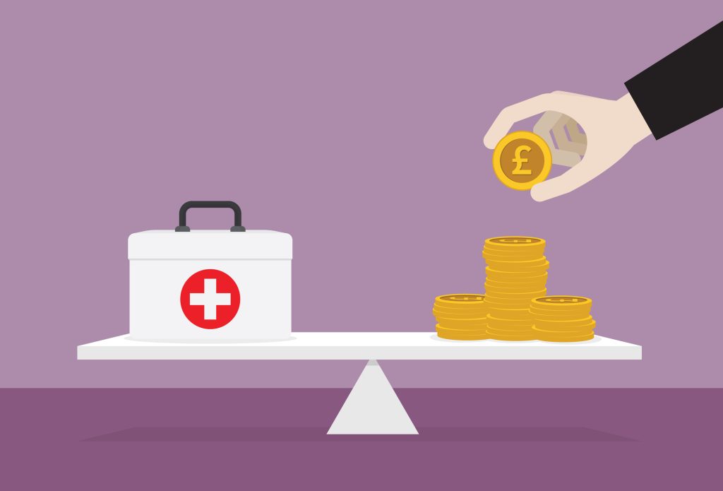 Image comparing critical illness protection and health insurance